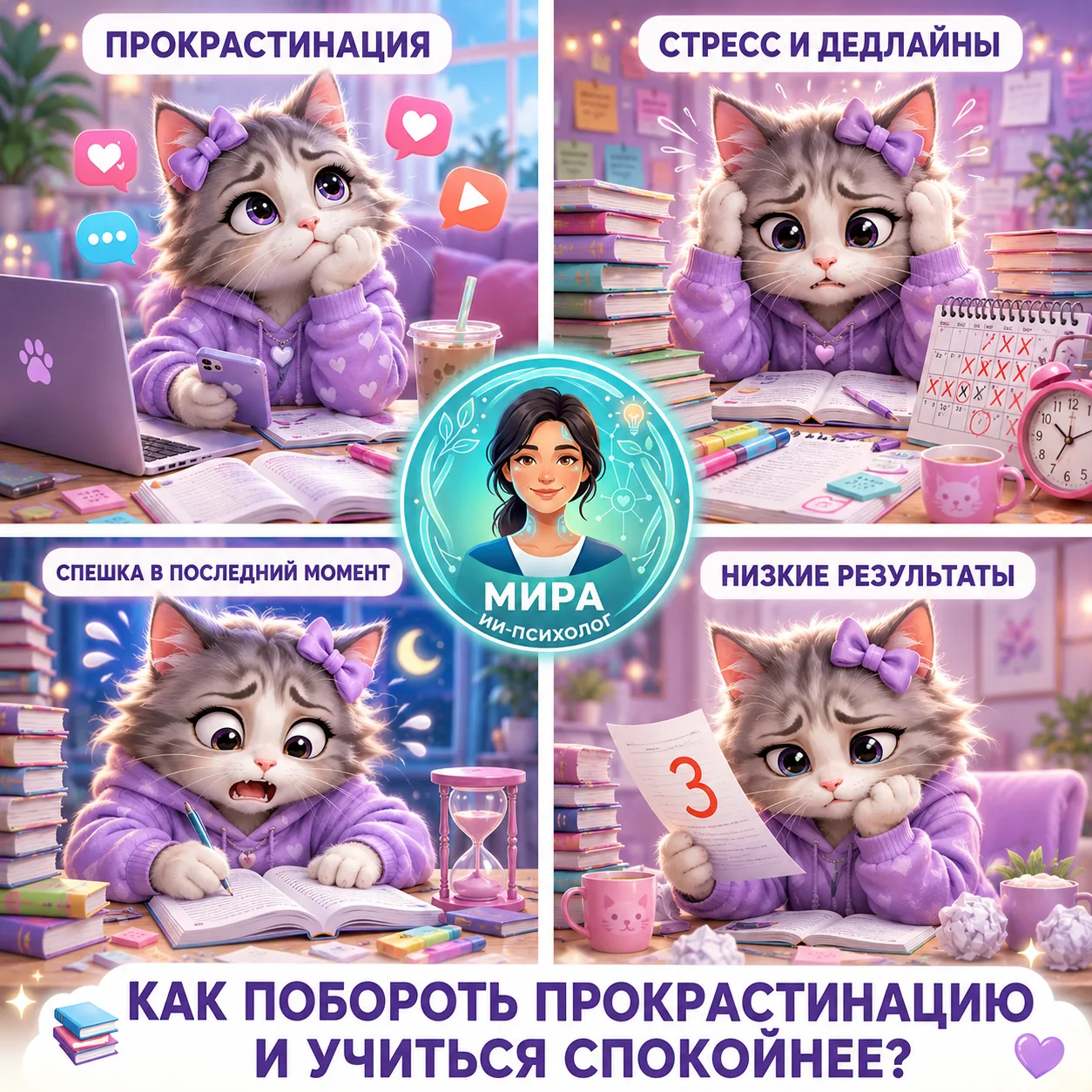 📚 Почему я постоянно откладываю учебу на потом? ✨

Садитесь за учебу, открываете материалы, но чере