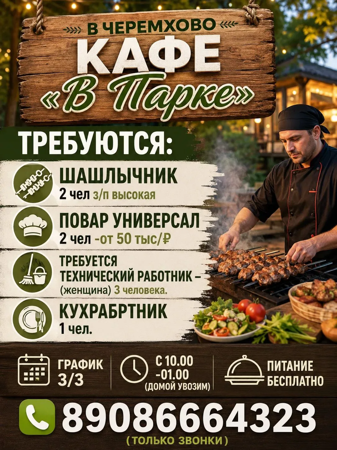 Только звонки по телефону 
89086664323