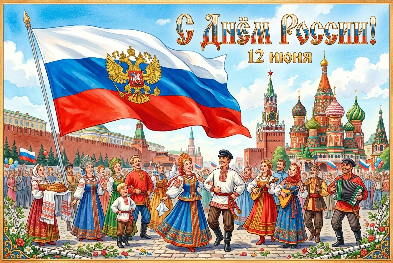 С Днём России! Наша Родина — это удивительная страна с великой историей и огромным сердцем. Желаю, ч