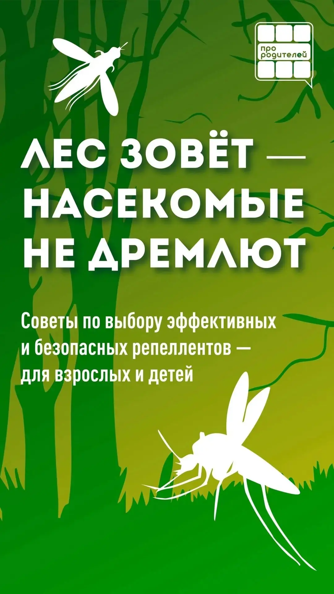 🌿 Как выбрать безопасную защиту от насекомых? 

Вы выбрались на природу — лес, речка, ягоды, свежий