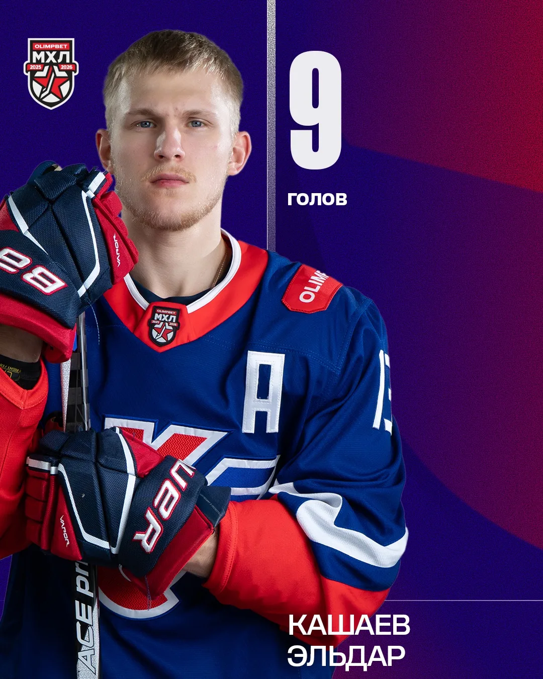 🏒 И еще одна номинация, посвященная игрокам обороны. Её герой — Эльдар Кашаев.
 
Наш лучший снайпер