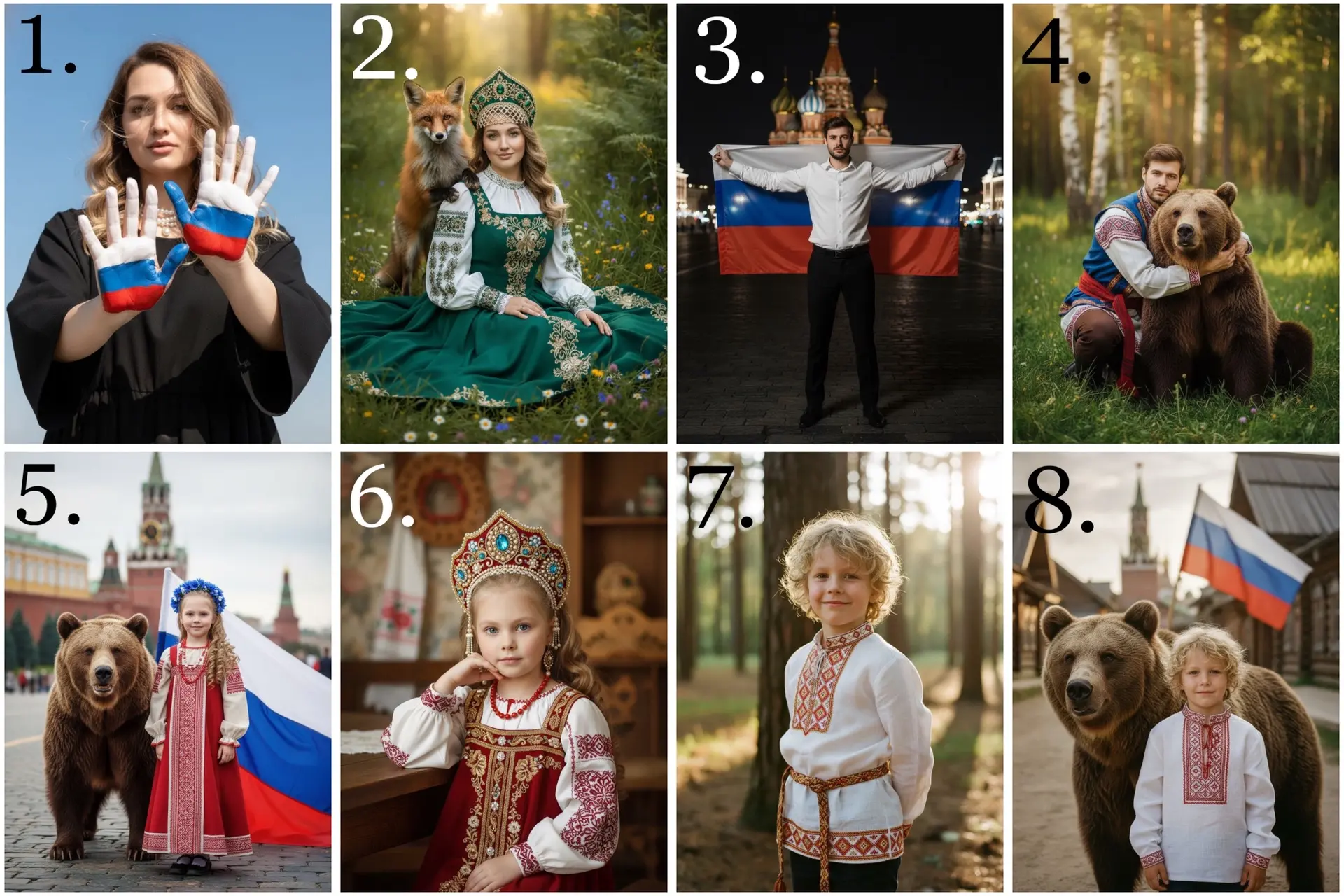 Подборка Промтов ко дню России 🇷🇺

❗️если на фото изображена девушка, то Промт женский, если мужчи