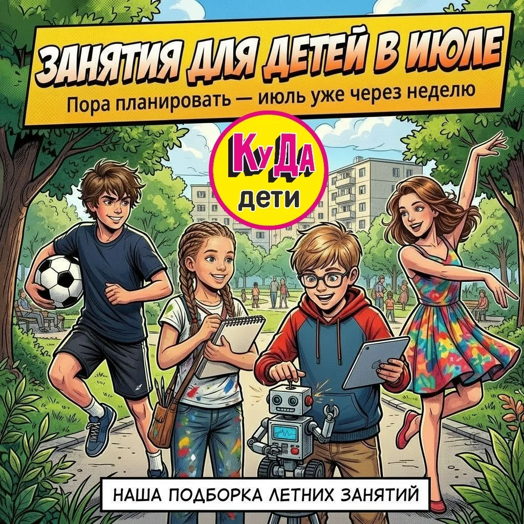 Июль уже через неделю — вы знаете, чем будет занят ваш ребенок? Если нет, самое время выбрать для не