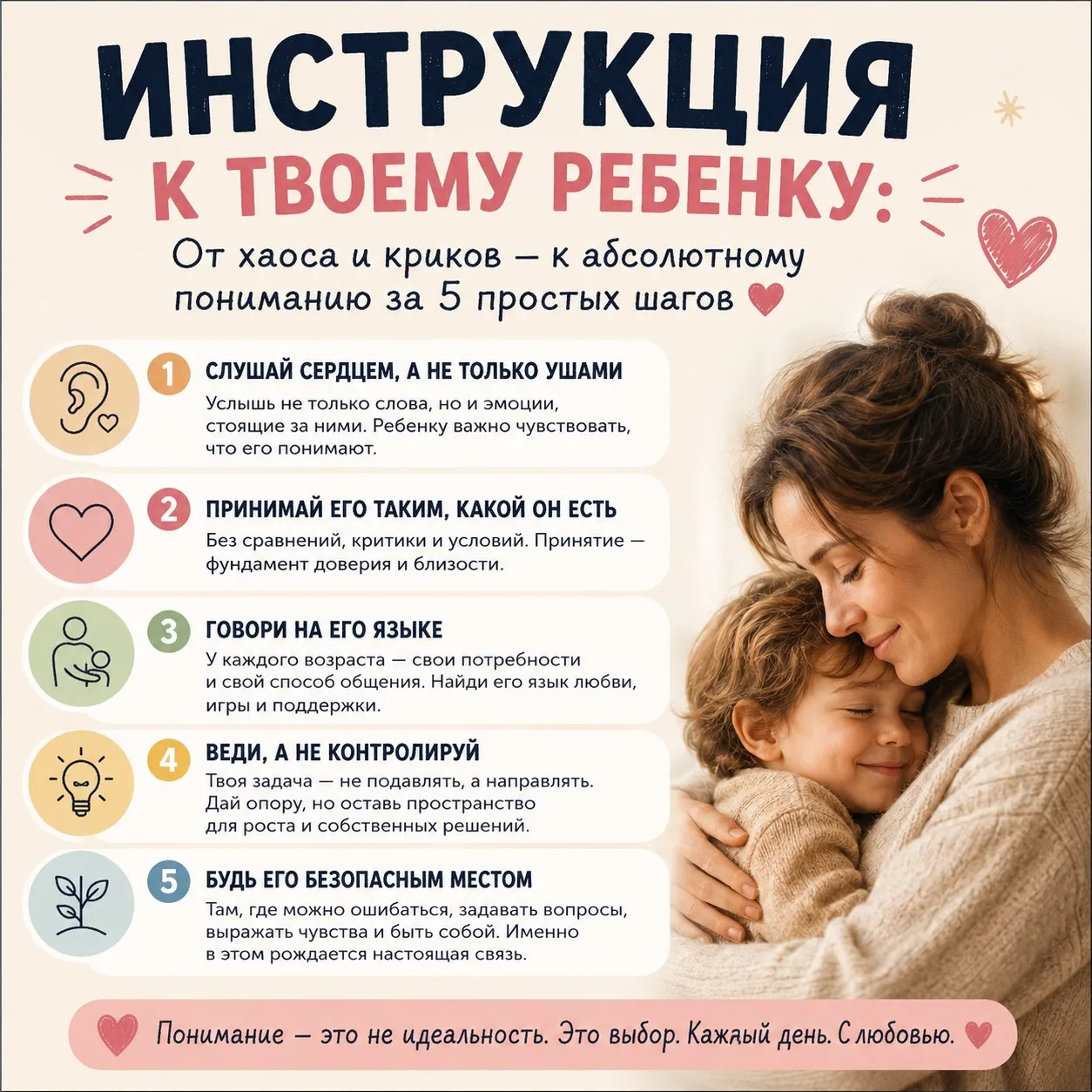 🧭 ИНСТРУКЦИЯ К ТВОЕМУ РЕБЕНКУ: От хаоса и криков — к абсолютному пониманию за 5 простых шагов ❤️

К
