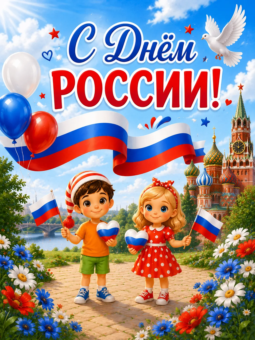 #ДеньРоссии_10
🇷🇺 Дорогие воспитанники, уважаемые родители и гости нашего детского сада!

Примите 
