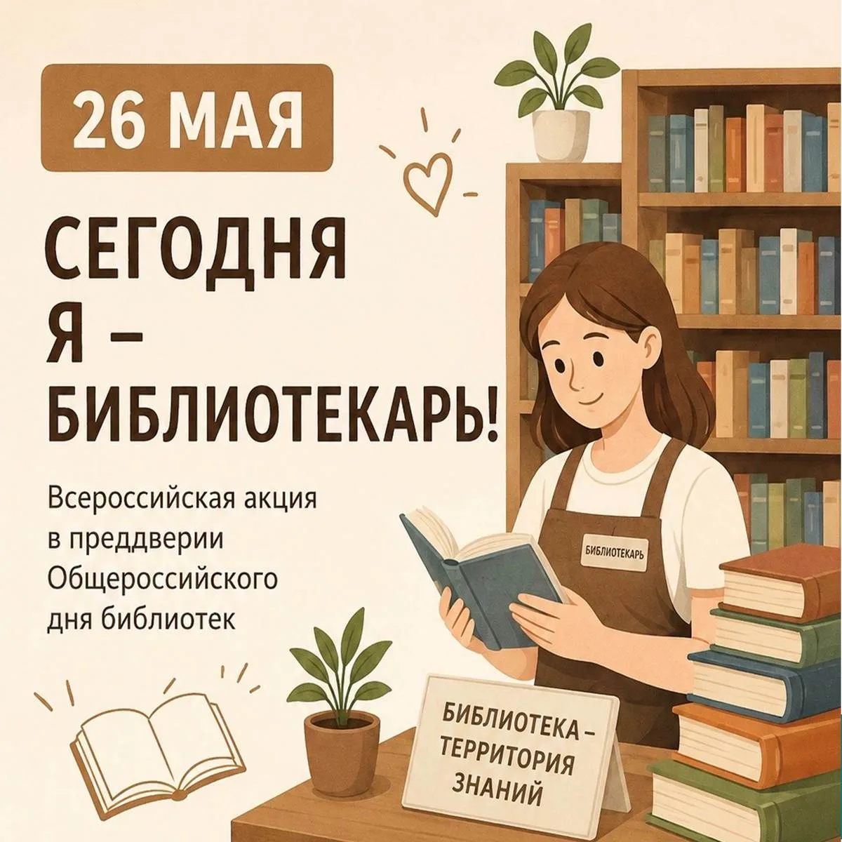 26 мая, в преддверии Общероссийского дня библиотек, Никольская модельная библиотека присоединилась к