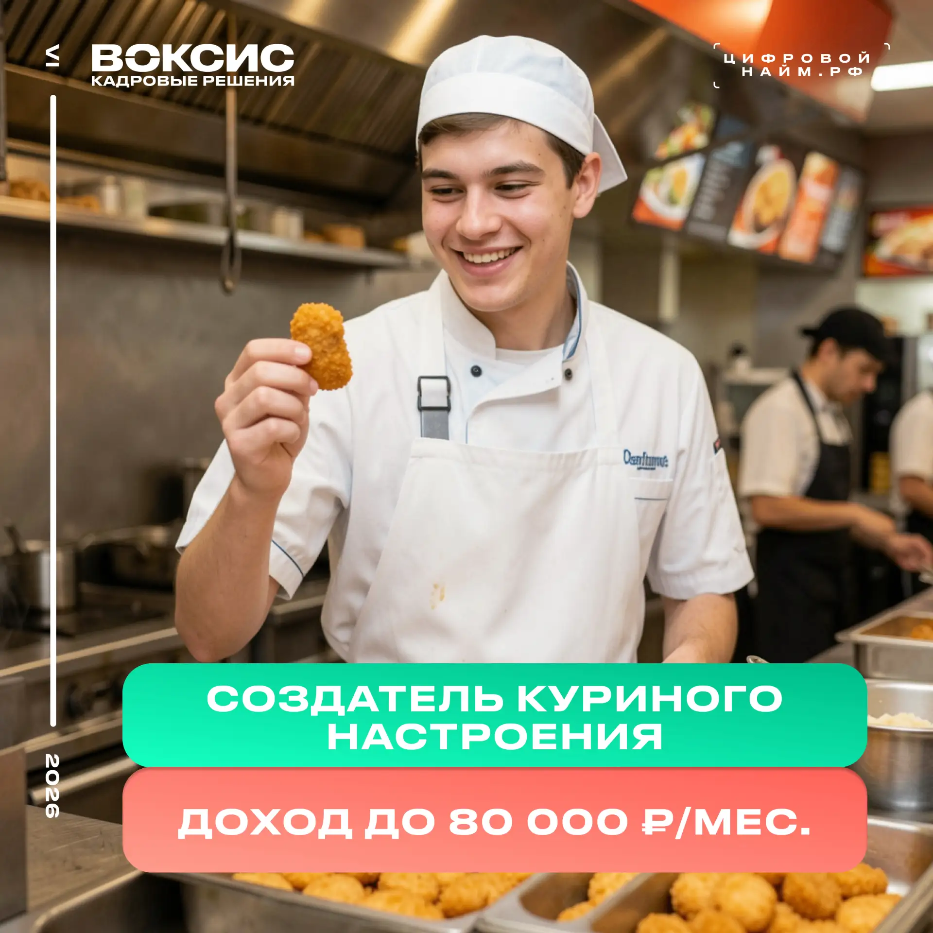 🐔 Дайте жару! Ищем СОЗДАТЕЛЕЙ КУРИНОГО НАСТРОЕНИЯ
Отличный вариант для студентов 16+!

До 80 000₽ н