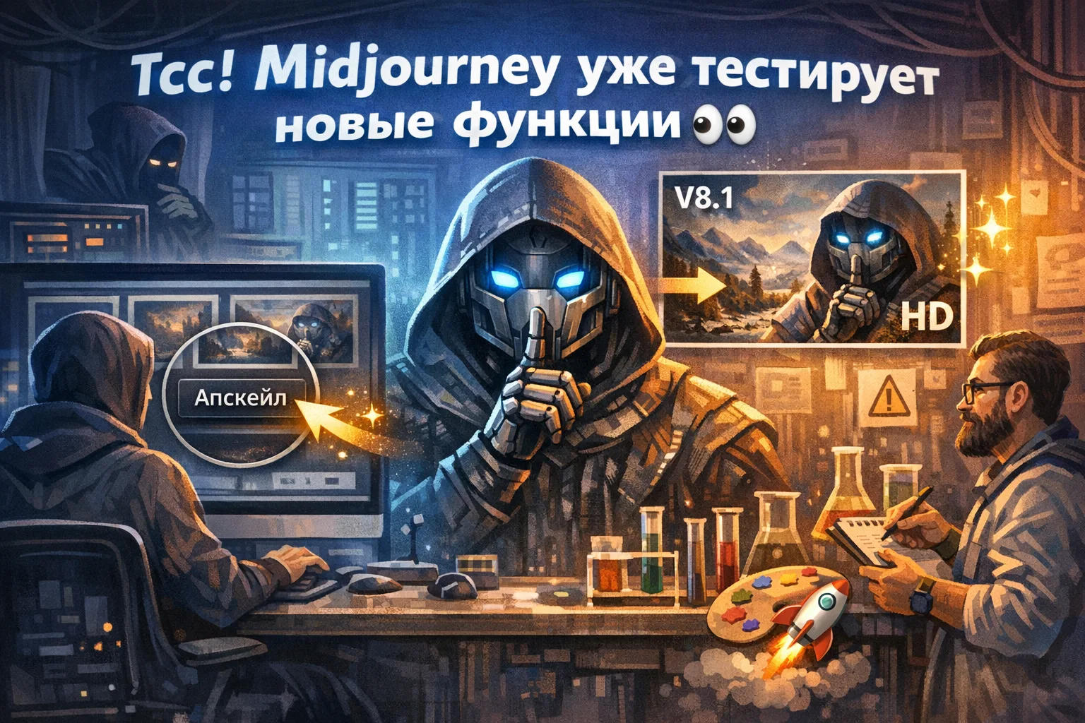 Тсс! Midjourney уже тестирует новые функции 👀

Разработчики Midjourney слышат пользователей и реаль