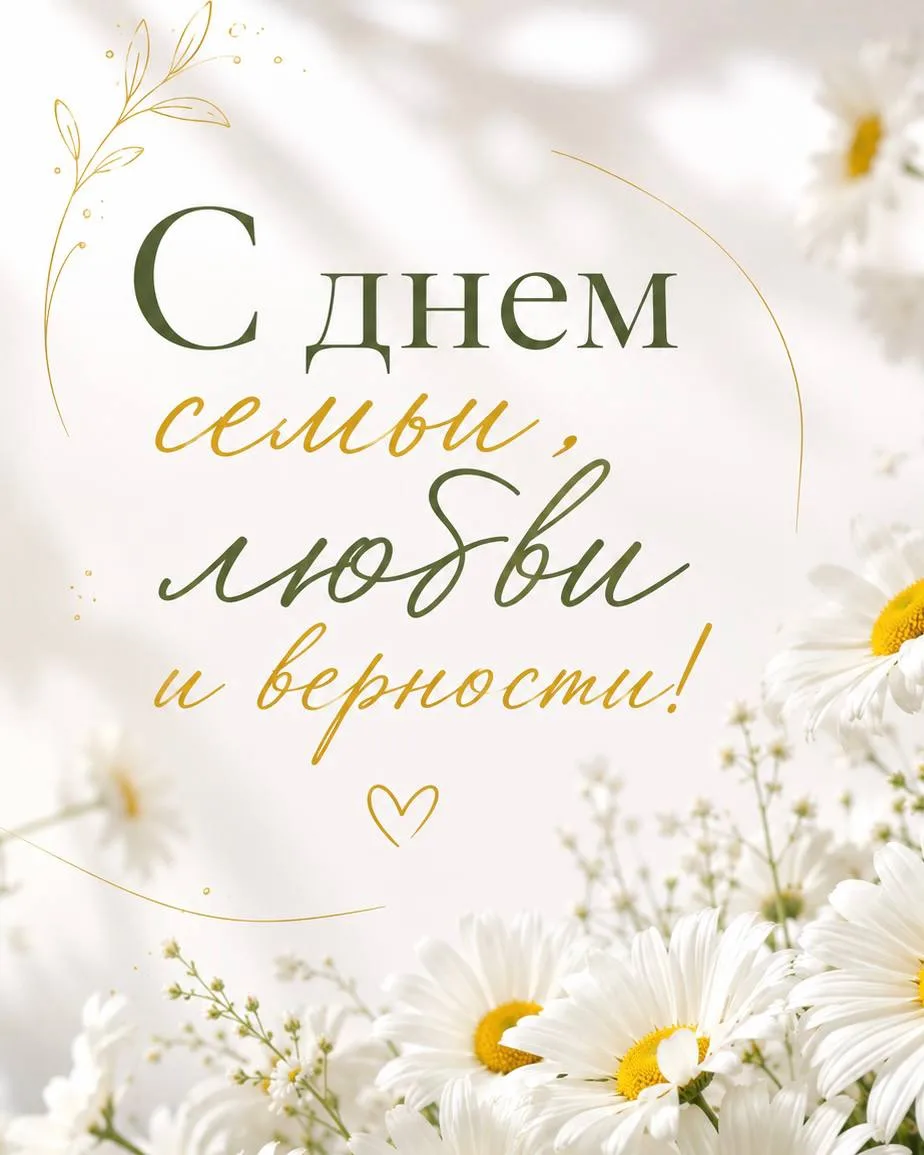 Поздравляем с Днём семьи, любви и верности! 🕊
Пусть в каждом доме будет место для тёплых объятий, и