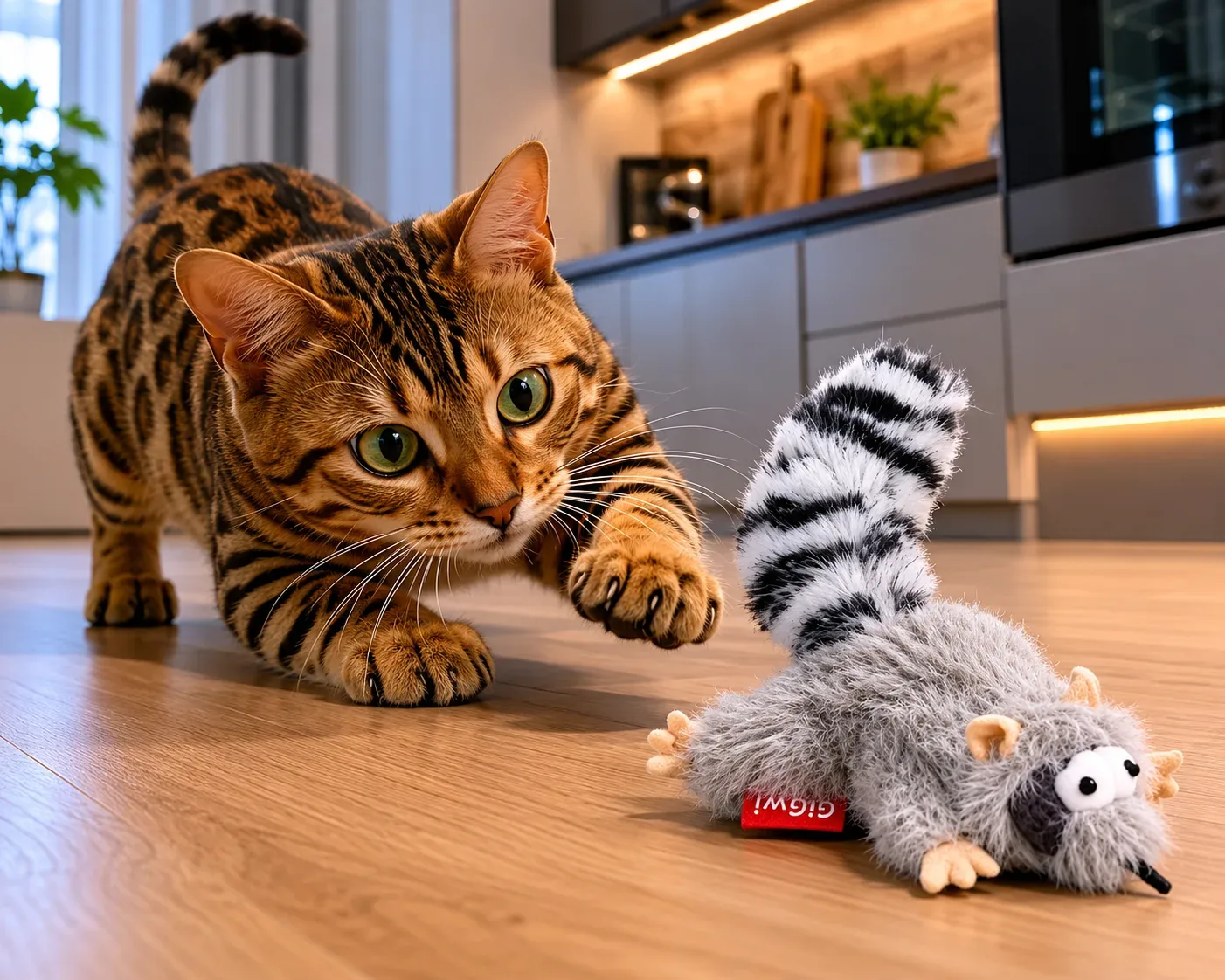 Енот с кошачьей мятой — одна из самых популярных игрушек GiGwi среди котов и кошечек. Ведь мы собрал