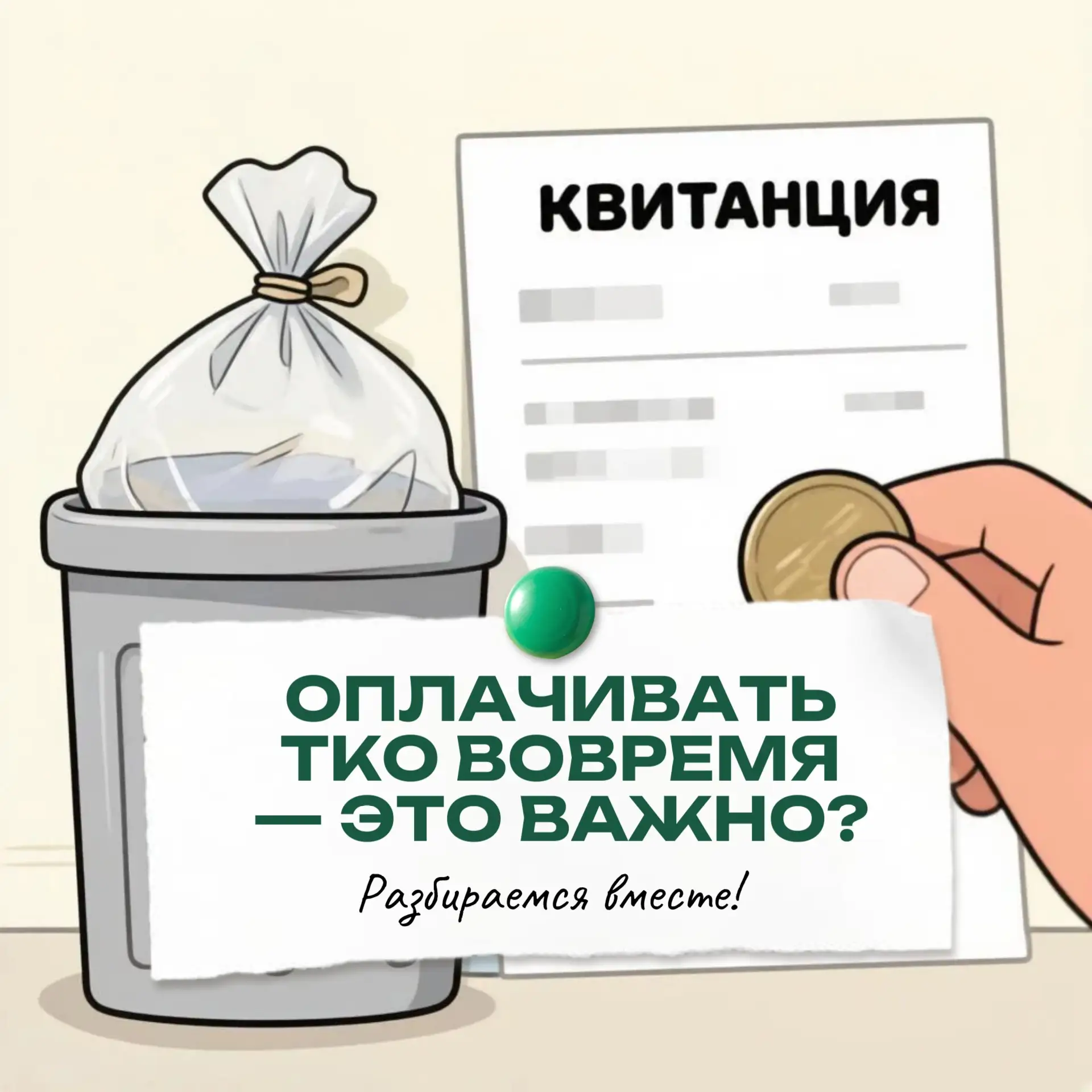 🗑 Оплачивать ТКО вовремя — это важно? Разбираемся вместе!

В первую очередь напомним, что ТКО — это