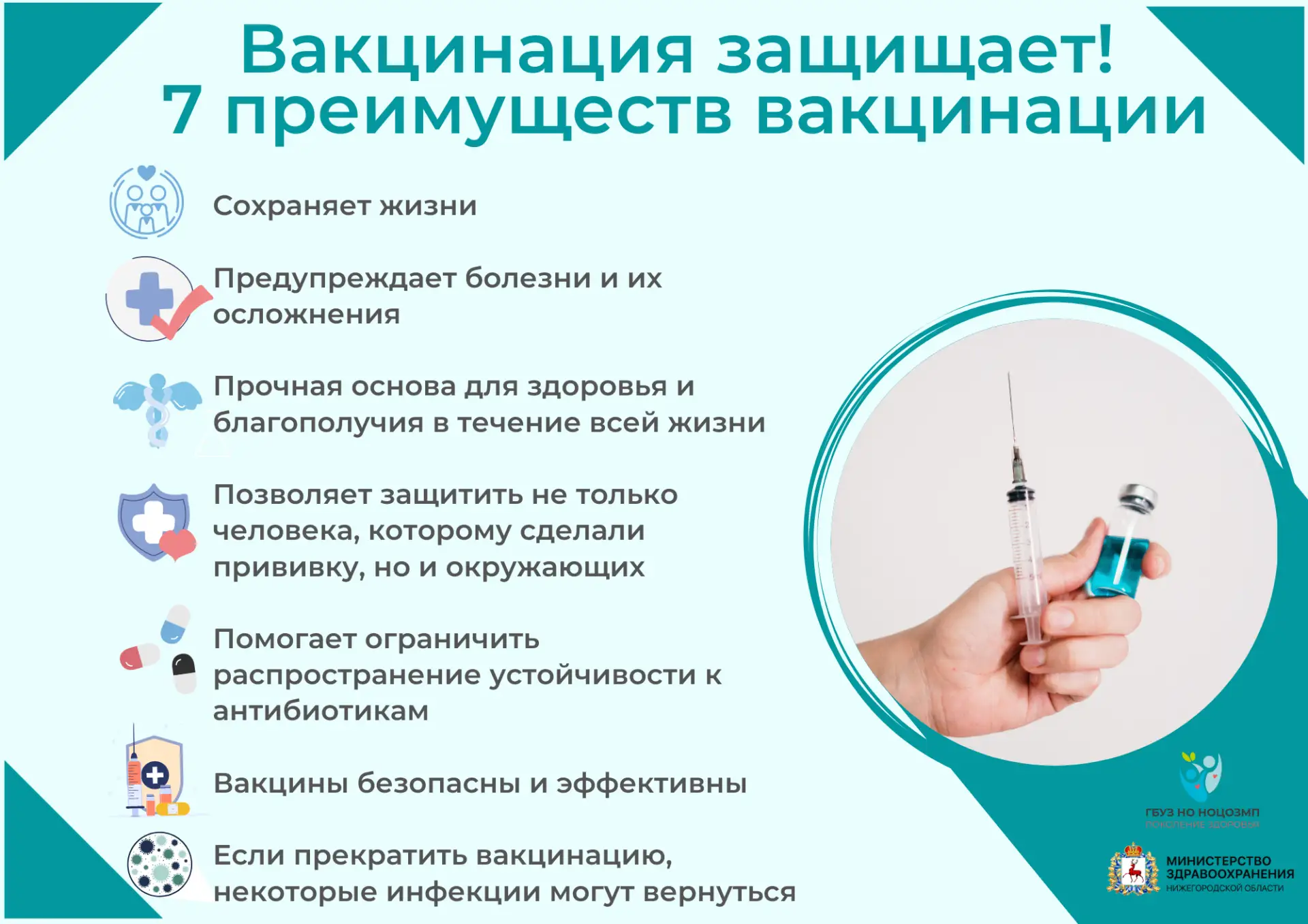 C 24 по 30 апреля отмечается Всемирная неделя иммунизации.
Девиз «Вакцины приносят результат – для к