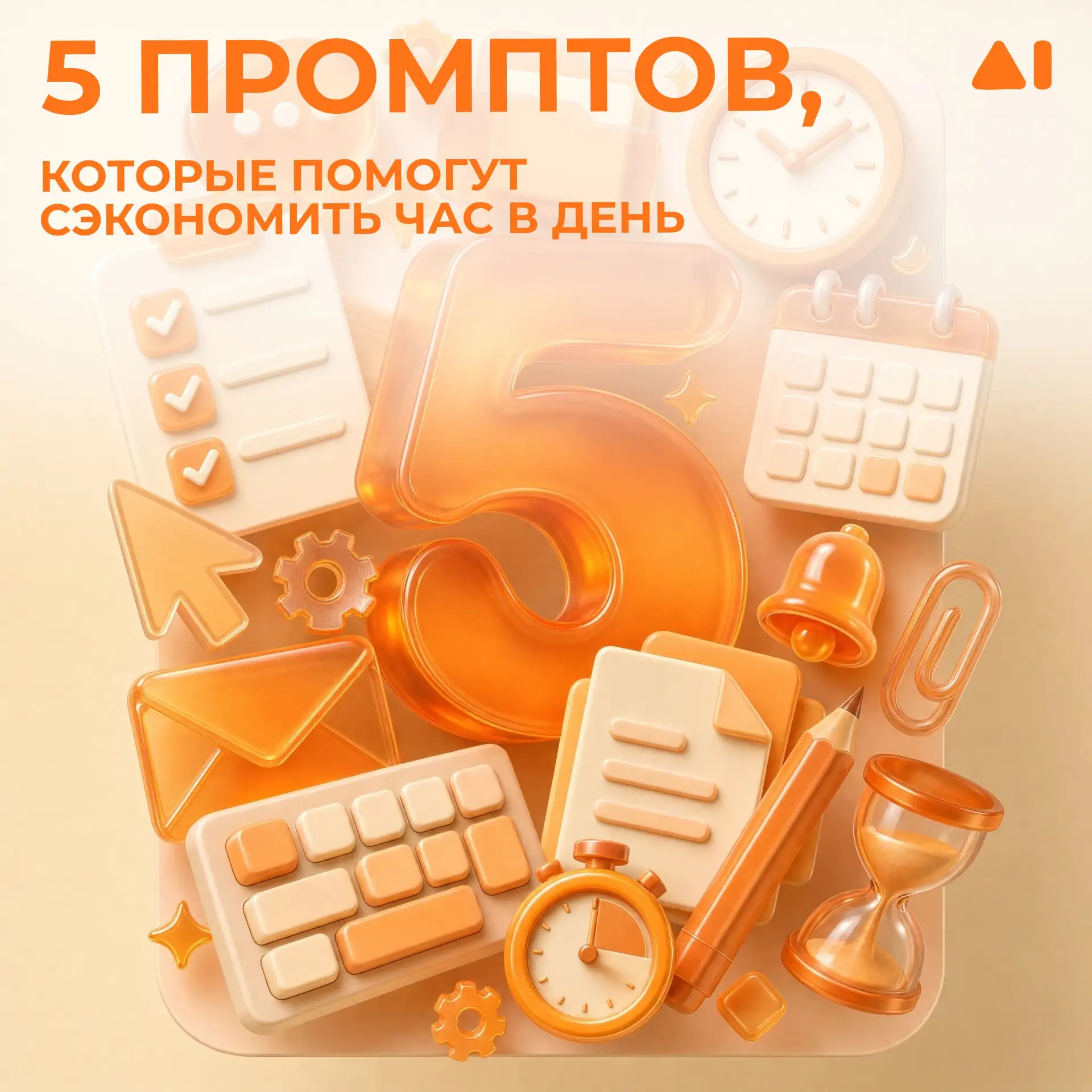 ⚡ 5 промптов, которые помогут сэкономить час в день

День расходится на 100 дел. К вечеру вы выжаты,