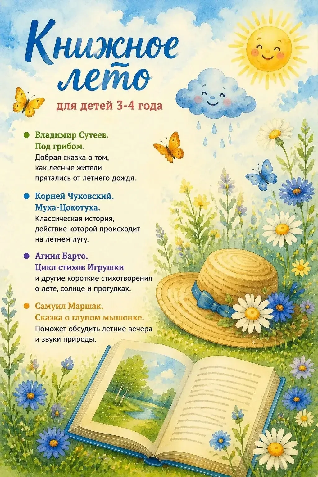 📚 Книжное лето для вашего ребёнка: подборка по возрастам 👏

Читайте вместе, обсуждайте и рисуйте г
