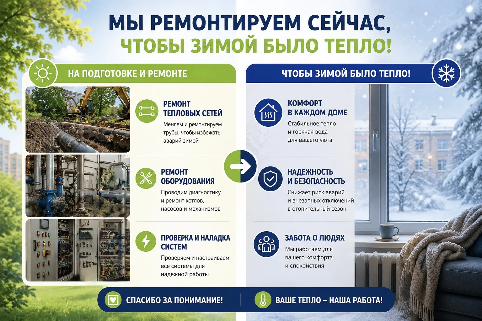 Котельная и сети: почему их ремонтируют вместе
 
Продолжаем рассказывать о подготовке к отопительном