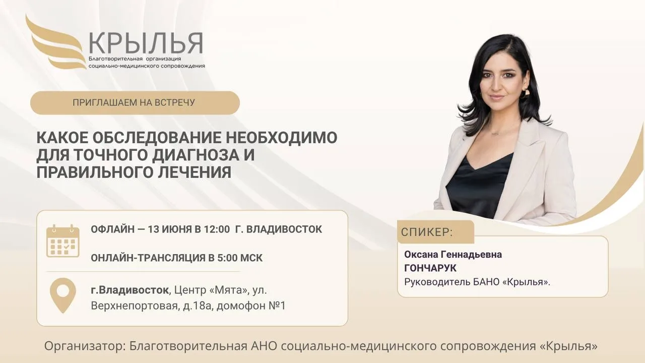 Уже в эту субботу встречаемся во Владивостоке.

После постановки диагноза пациенту назначают множест