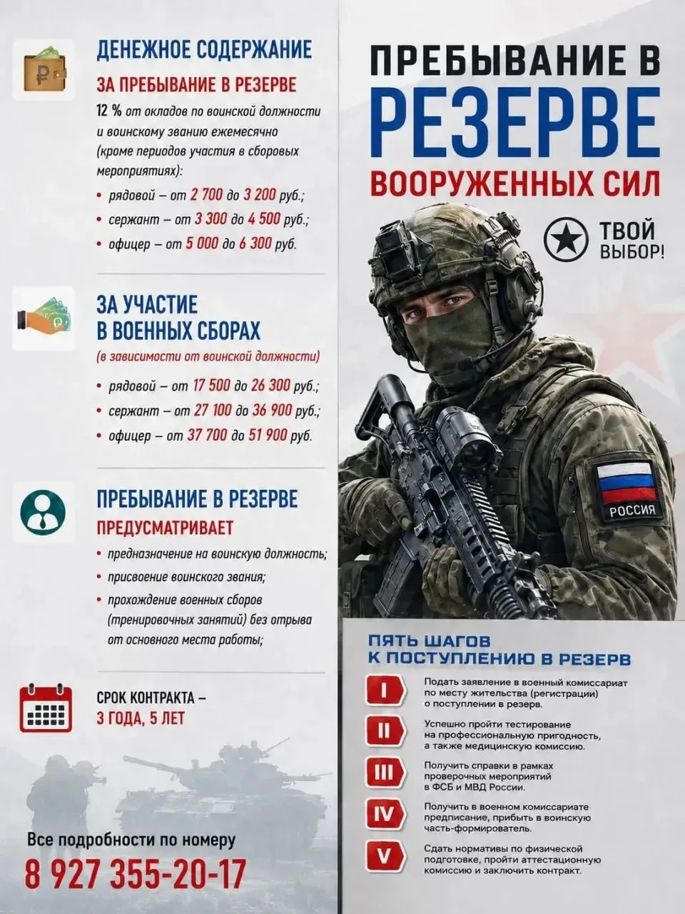 🛡 СЛУЖБА В РЕЗЕРВЕ — ЗАЩИТА ДОМА!

Хотите приносить пользу Родине, не увольняясь с основной работы?
