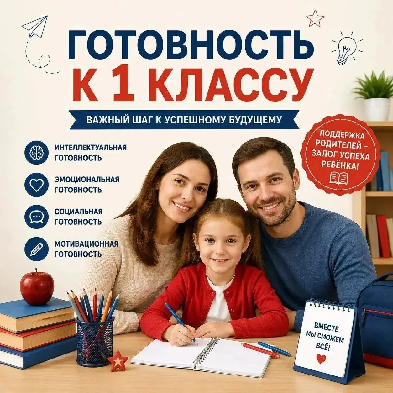 Готовимся к первому классу: что важно знать и уметь? 🎒

Дорогие родители будущих первоклассников! М