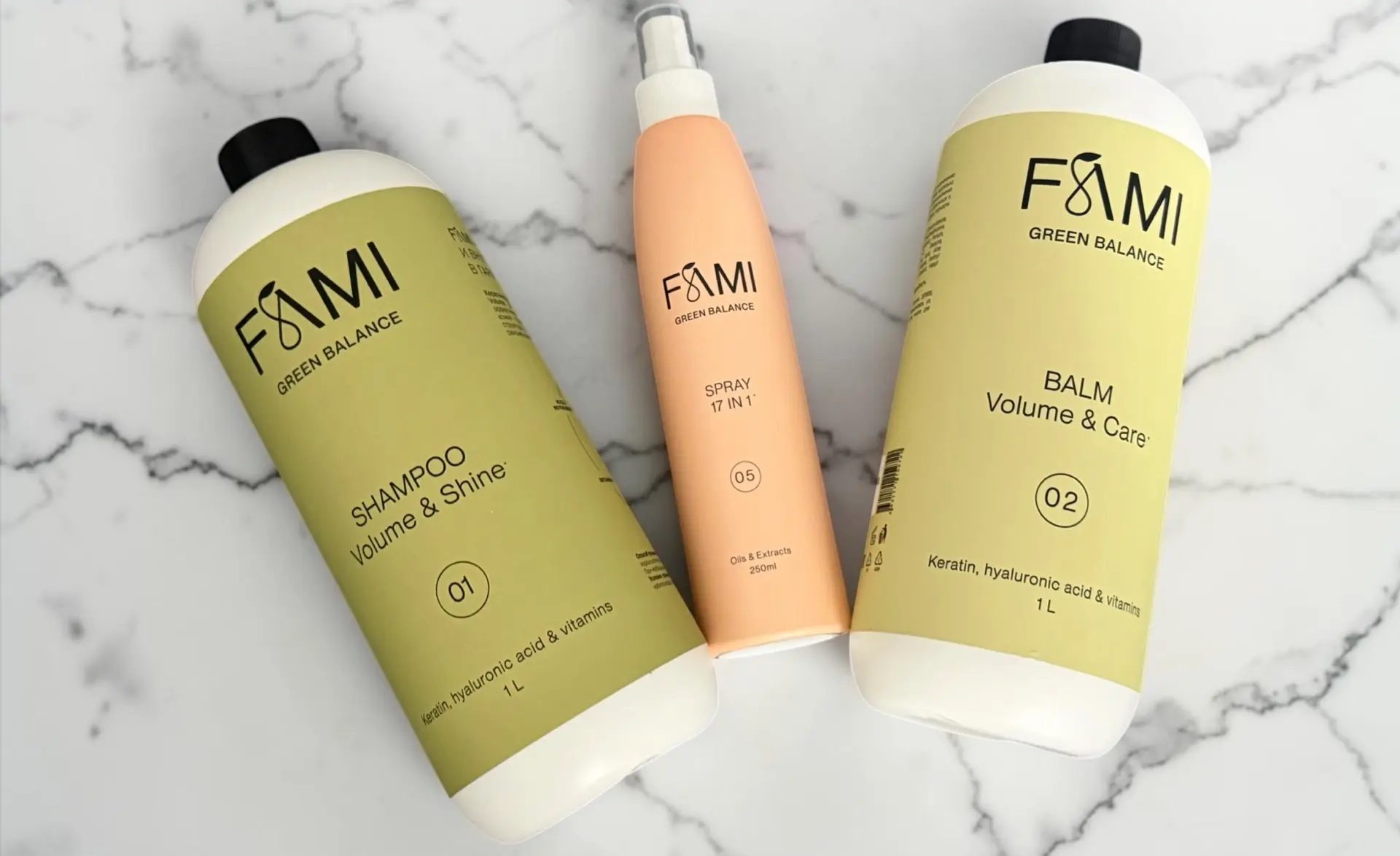 Второй мой набор от FAMI Green Balance🤌

Шампунь Volume & Shine и бальзам Volume & Care отлично про