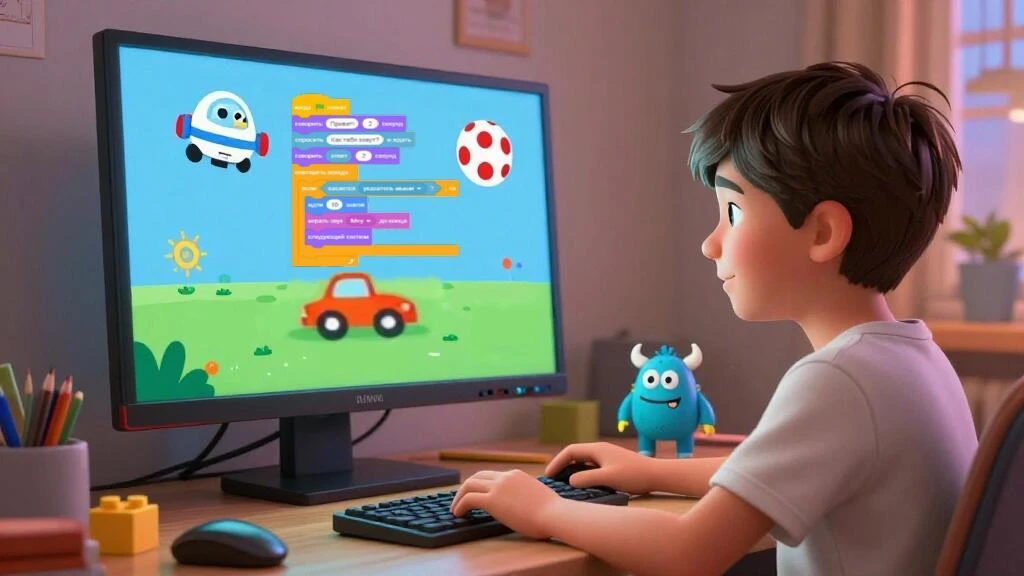 🎮 Ваш ребенок играет в игры часами? Научите его создавать их самому! Курс «Основы программирования 