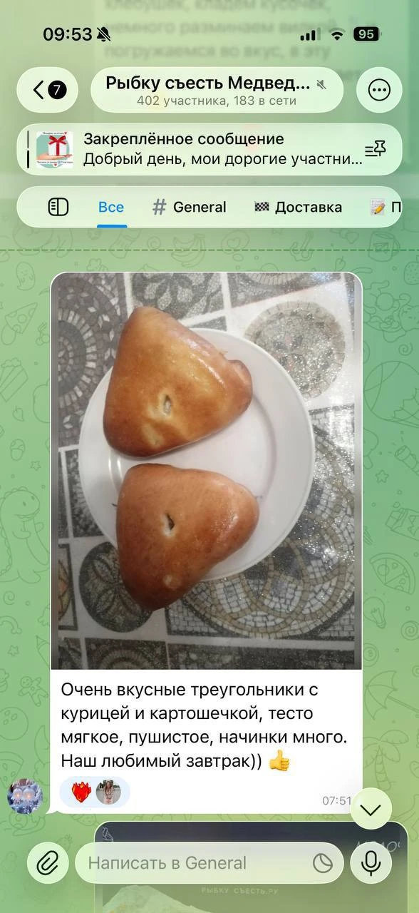 Отзыв на треугольники с курицей 🤩