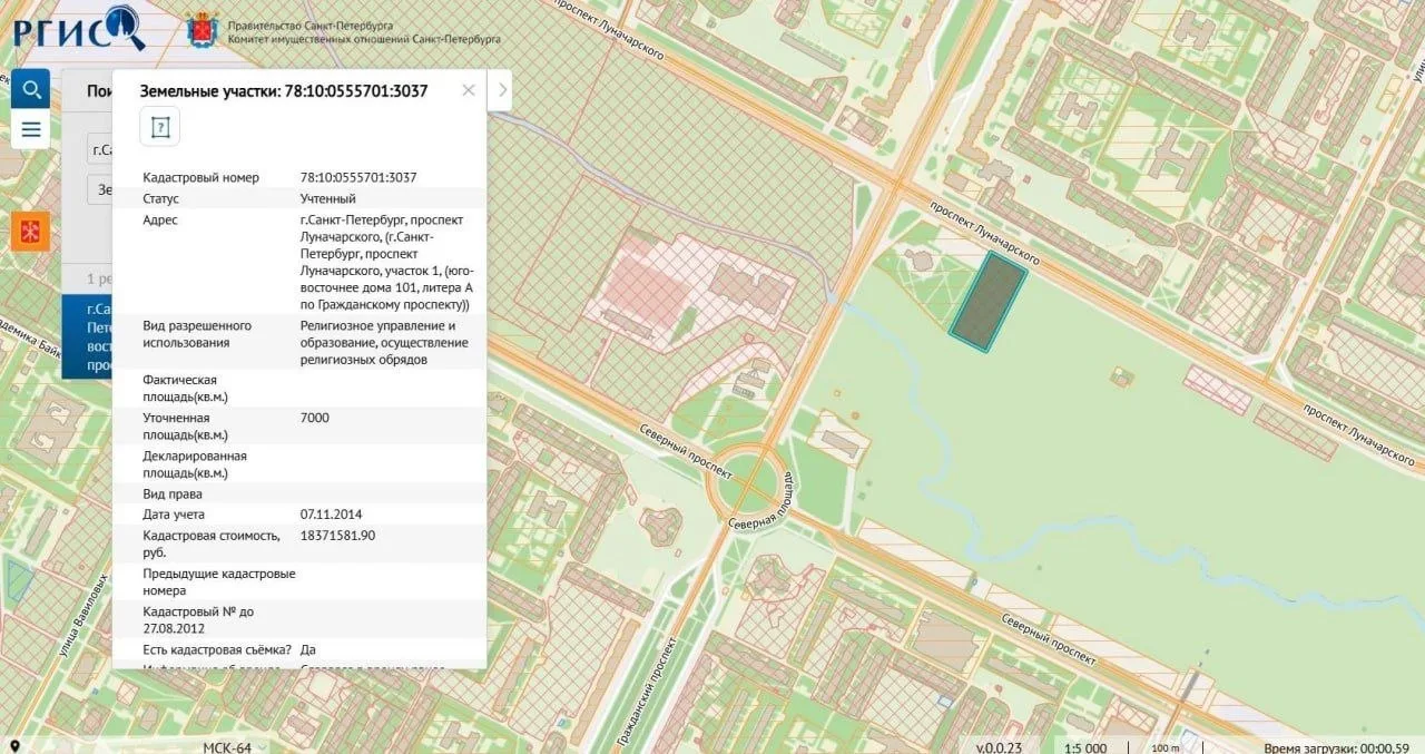Смольный безвозмездно передаст Сретенской церкви участок 7 тыс. кв. м на проспекте Луначарского. 

Т