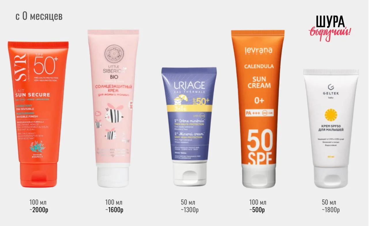 Подборка SPF для детей 🔅

Собрала подборку санскринов, которые когда-либо тестировала на себе и дет