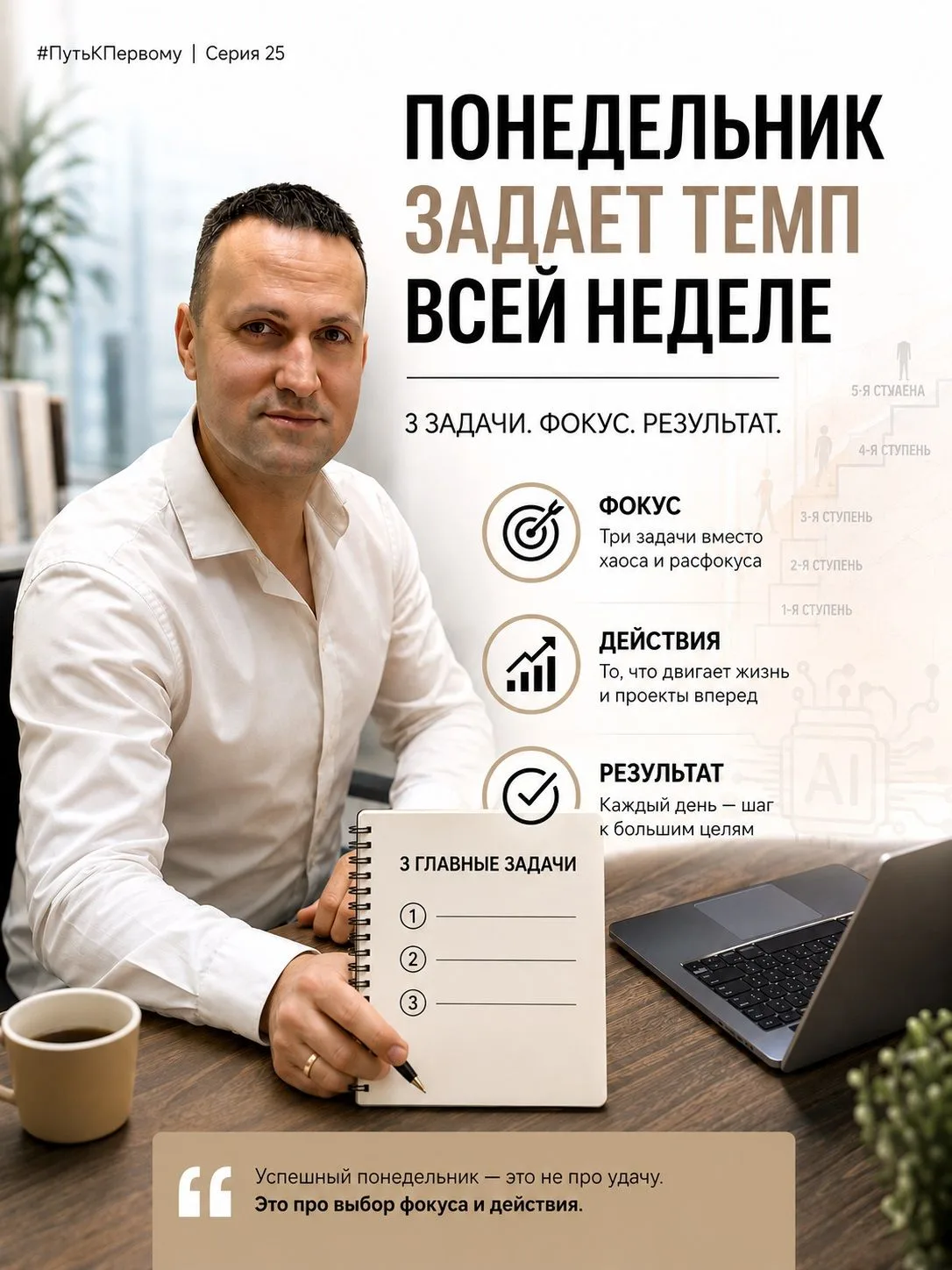 #ПутьКПервому | Серия 25
Понедельник тяжелый или легкий день? Просто именно он показывает, насколько