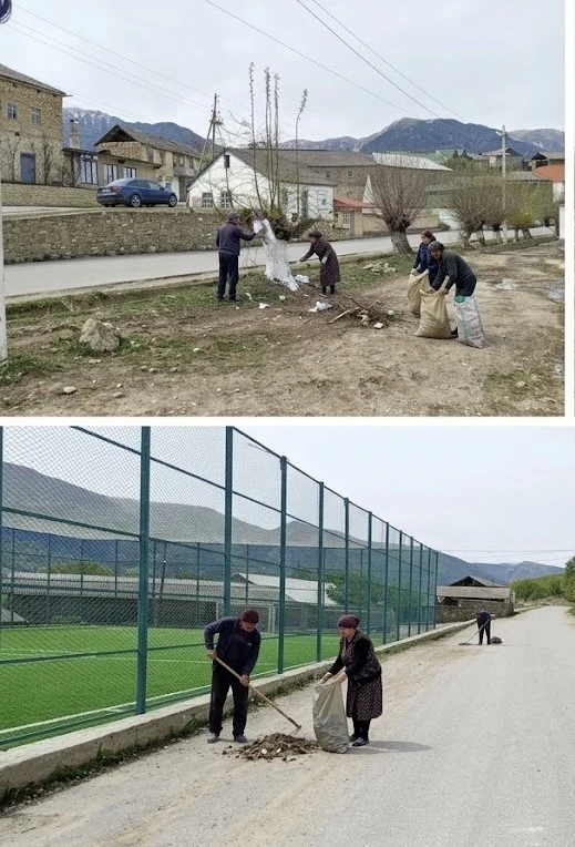 Сегодня наше село трудилось на республиканском субботнике. Мы вышли на дороги, в парки и скверы, что