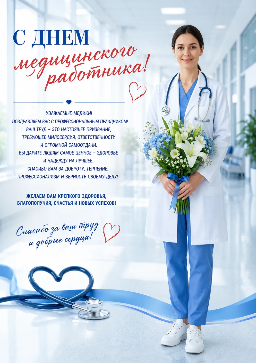 МУП «ЕТК» сердечно поздравляет всех медицинских работников с их профессиональным праздником!