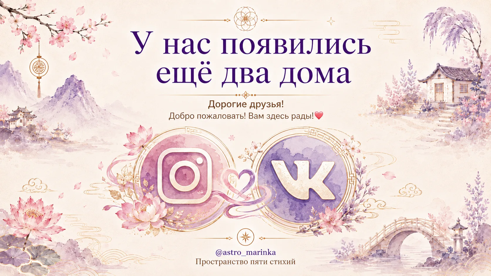 Дорогие друзья! 

Я решила расширить наше пространство и создать ещё парочку мест для общения и связ