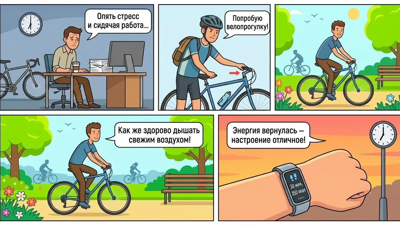 Что будет, если кататься на велосипеде? 🚴 

Велопрогулки — это не просто увлекательное времяпрепров