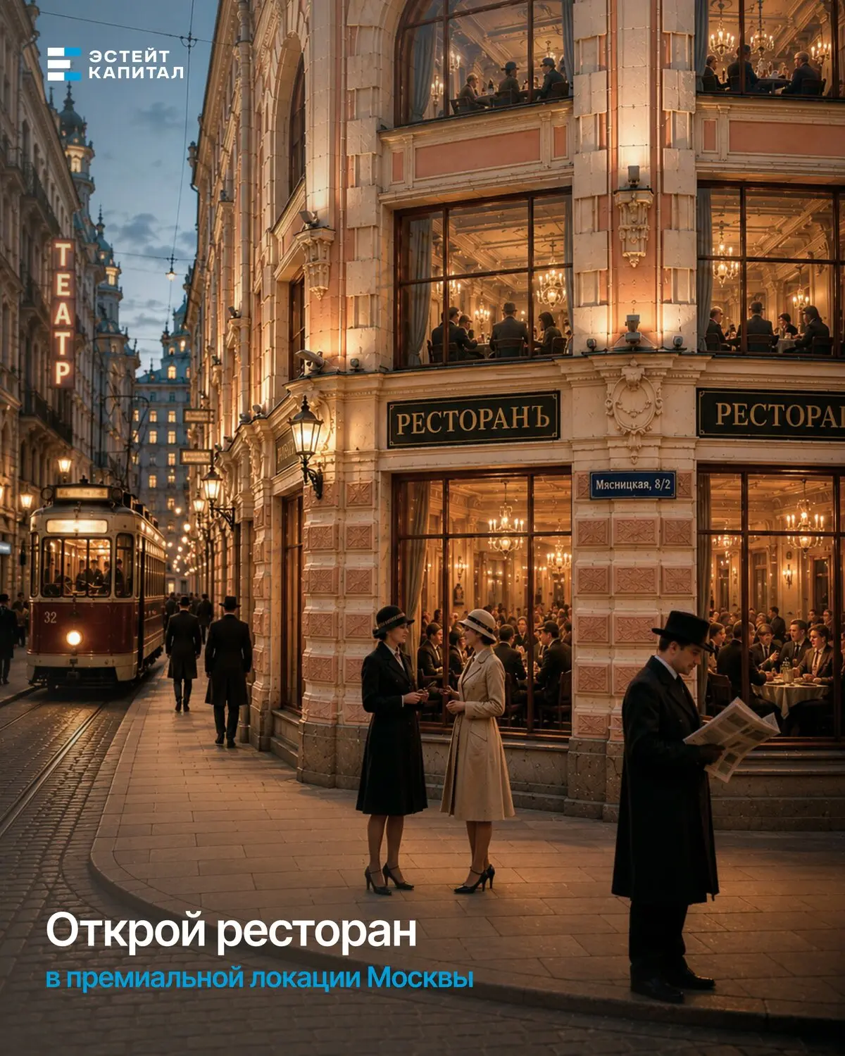 Открой ресторан в премиальной локации Москвы

Ищете топовое место для гастрономического проекта? Эст
