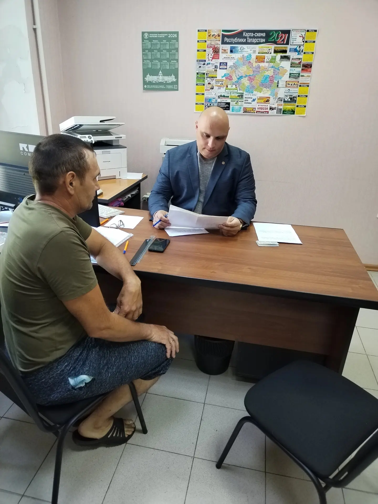 В отделе Гостехнадзора Республики Татарстан по Муслюмовскому муниципальному району состоялся прием г
