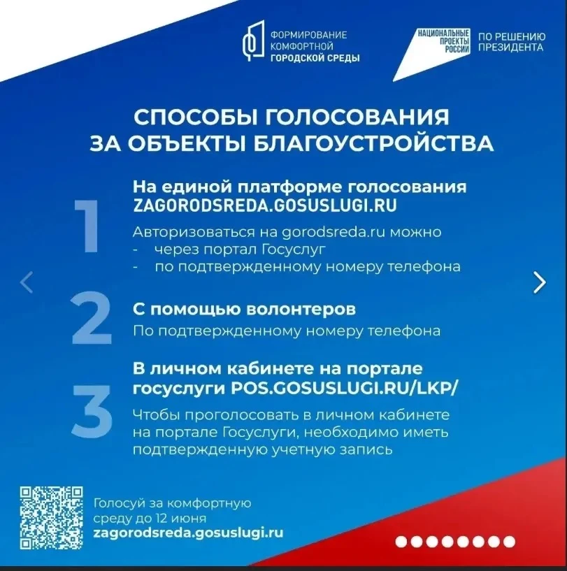 С 21 апреля стартовало рейтинговое голосование за объекты благоустройства по федеральной программе «