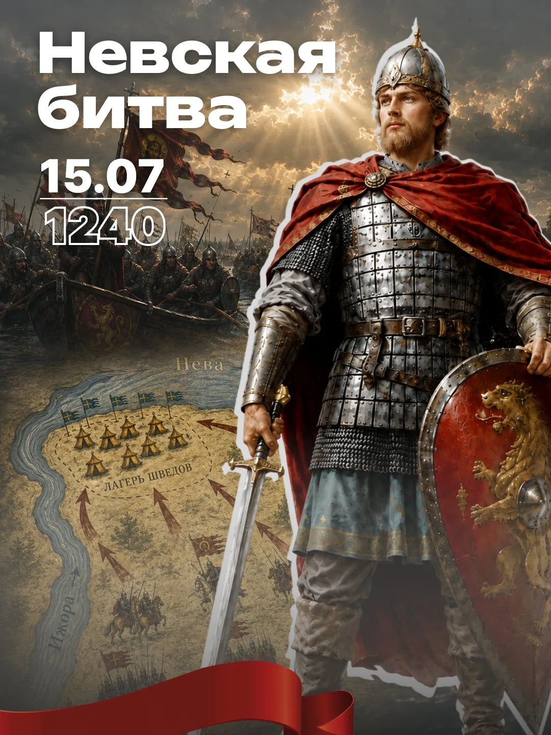 ️ 15 июля 1240 года – день, когда началась эпоха славных побед Александра Невского

Молодой князь Ал