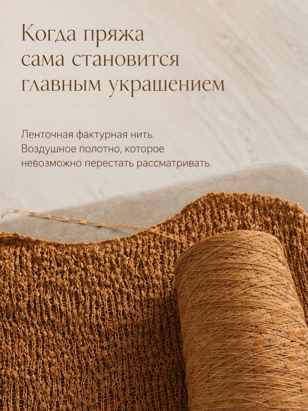 Как же мне нравится эта фактура! 😍

Когда я только приобрела эту нить, она сразу привлекла меня сво