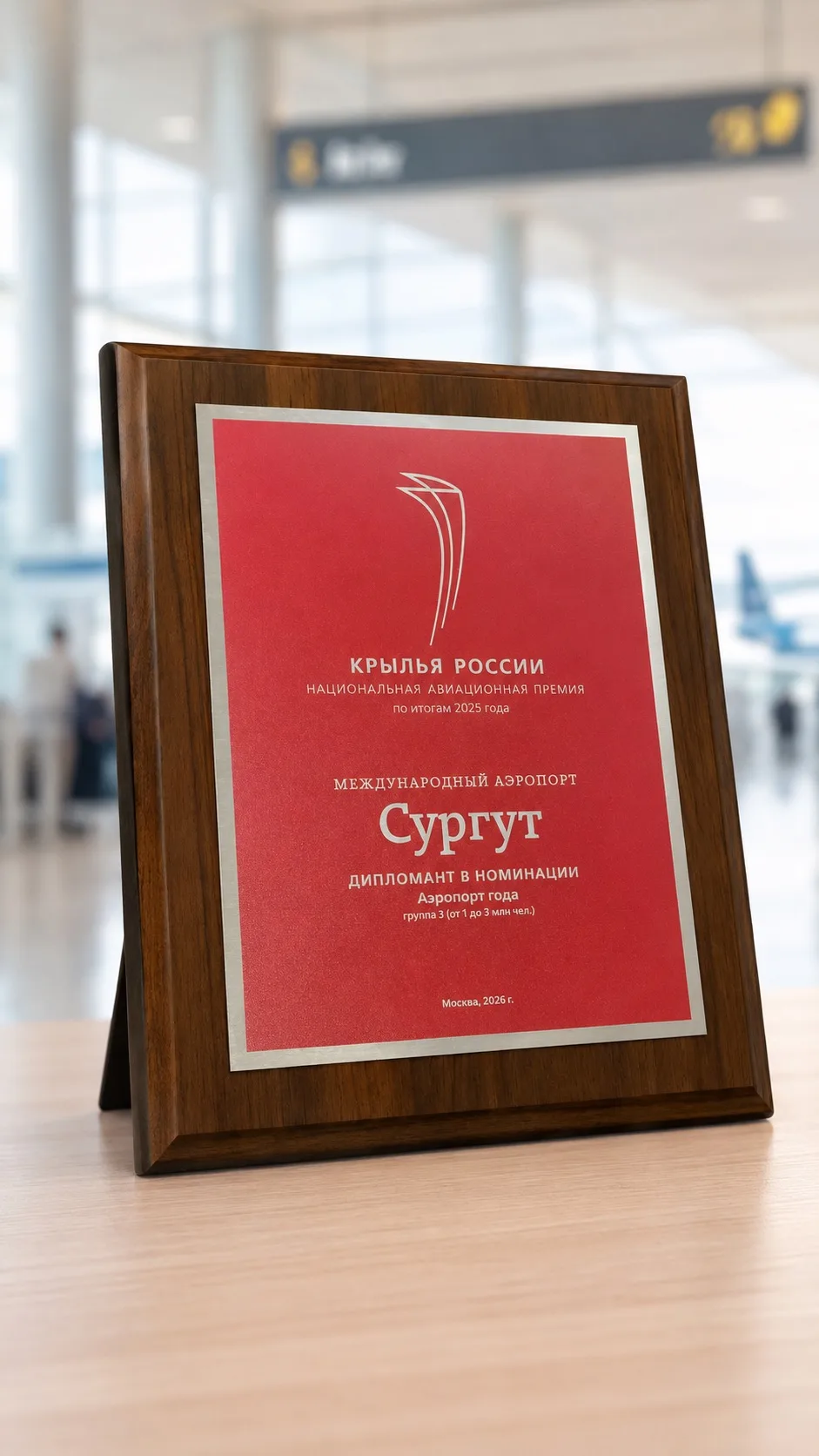 🏆 Аэропорт Сургут — в числе лучших аэропортов страны!

Международный аэропорт Сургут стал дипломант