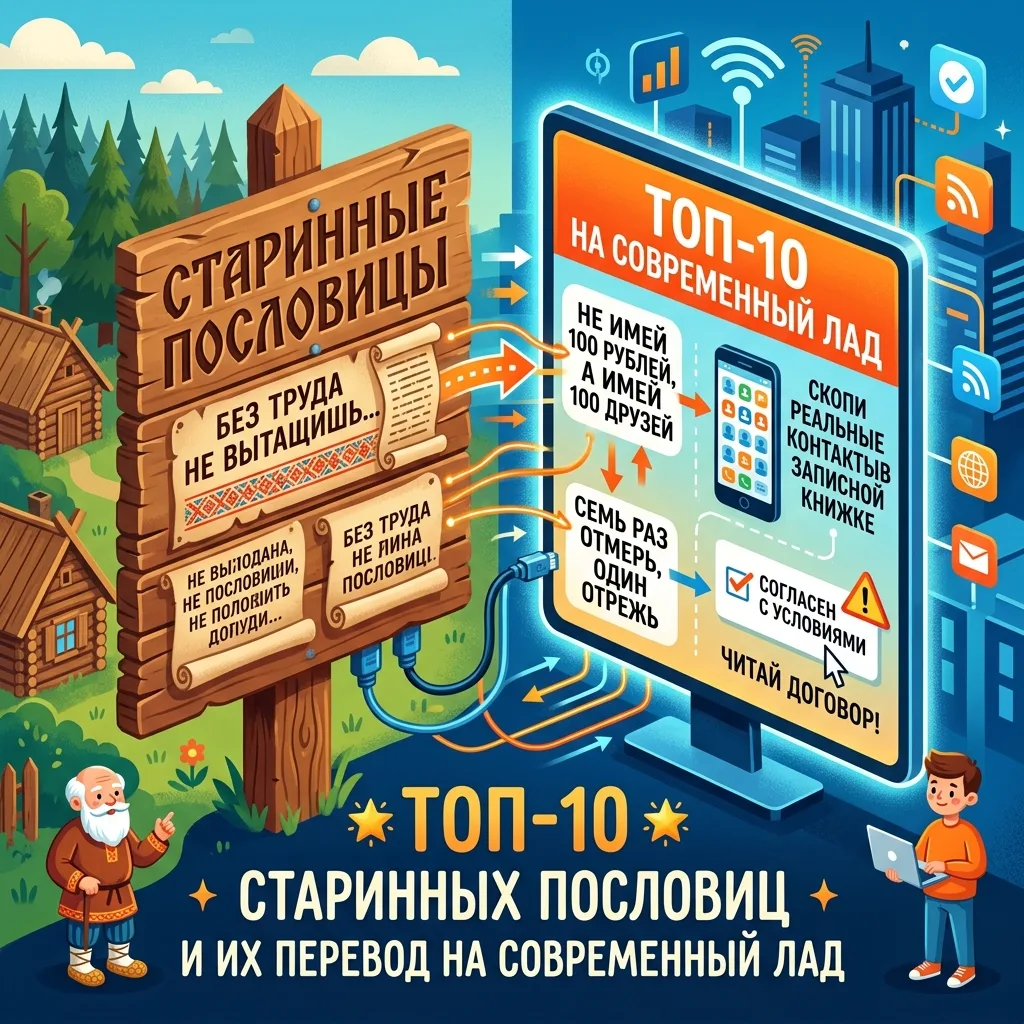 🌟 ТОП-10 СТАРИННЫХ ПОСЛОВИЦ И ИХ ПЕРЕВОД НА СОВРЕМЕННЫЙ ЛАД 🌟

Наши предки умели сказать мудро и м