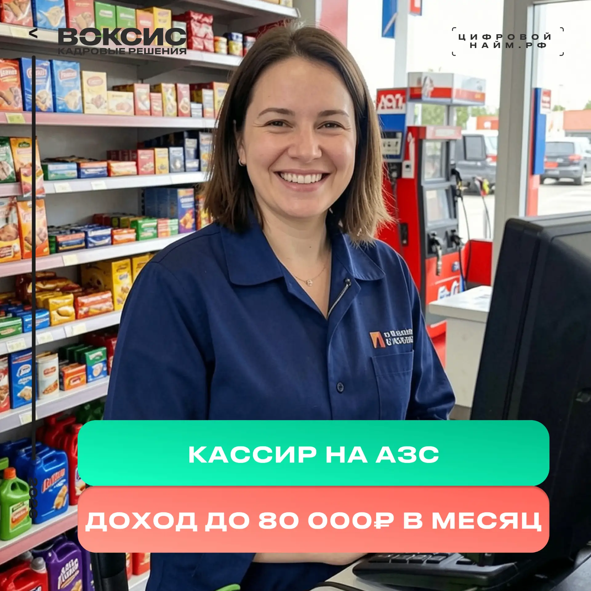 🎯 Простая работа с честными условиями. Приглашаем на вакансии КАССИРОВ НА АЗС

До 80 000 ₽ | Смены 