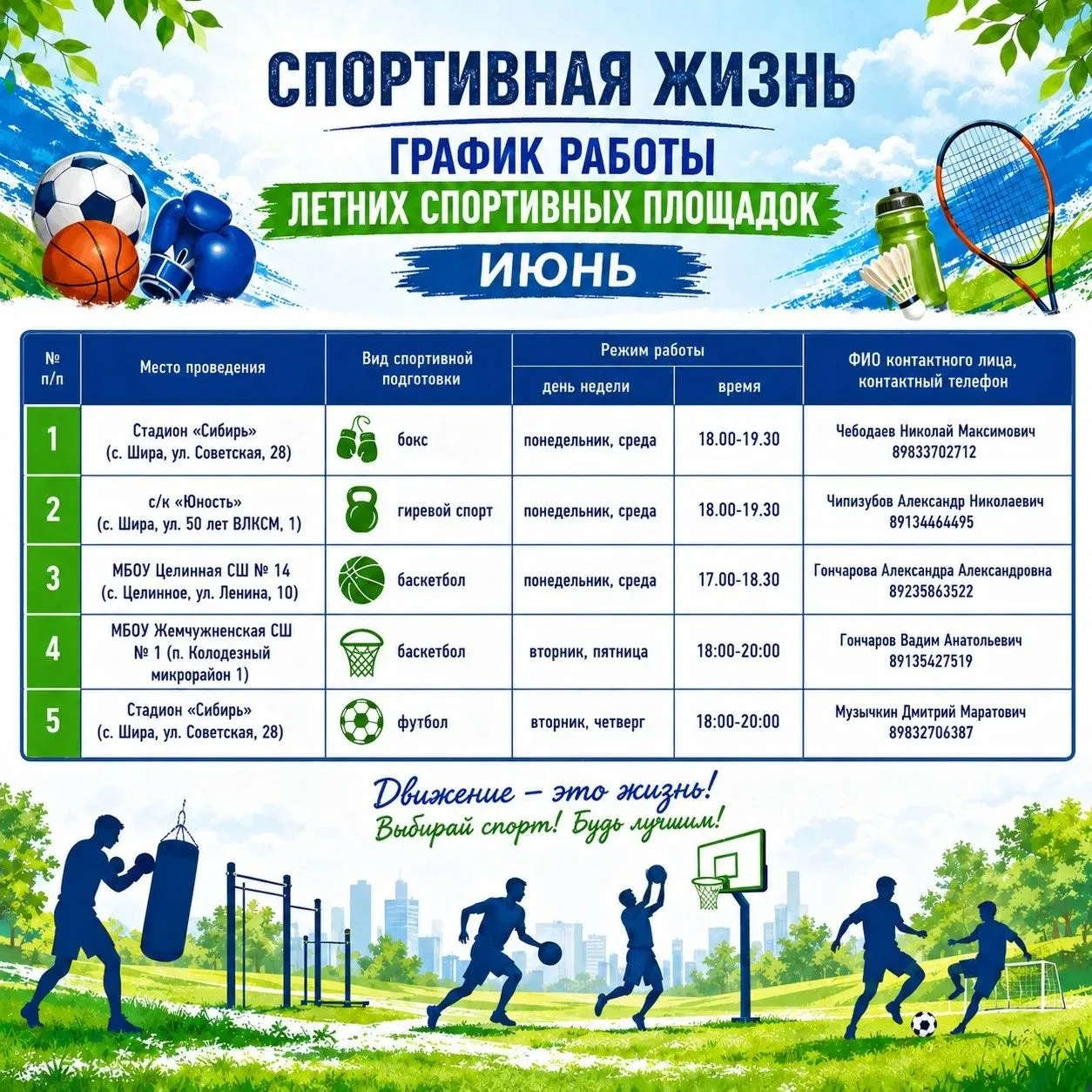 ❗️Приглашаем ребят посетить летние спортивные площадки❗️