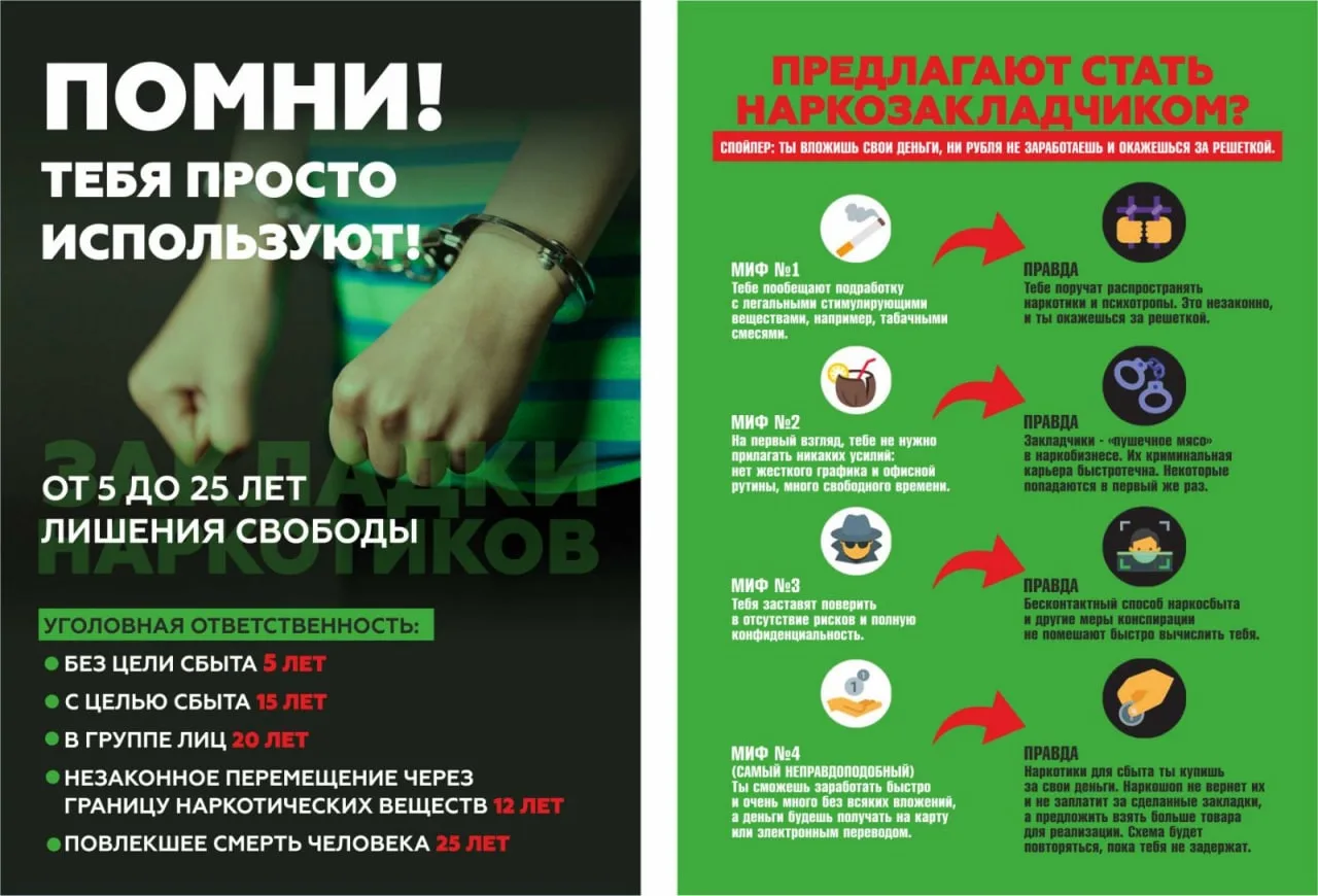 Тебе предлагают стать наркозакладчиком? Остановись! 🛑
⁣
Звучит как «лёгкий заработок»? На самом дел