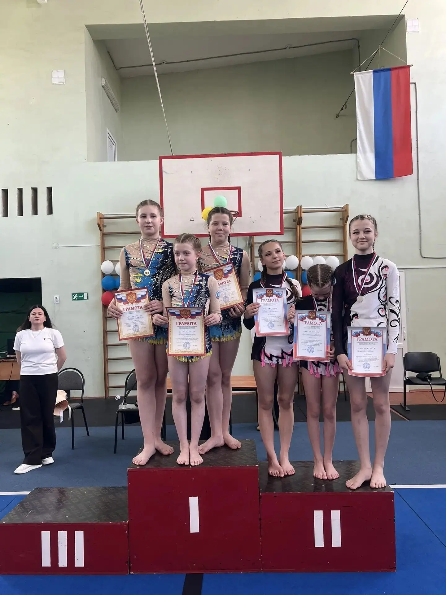 🤸Среди женских пар по программе 3 спортивного разряда 🥇победителями стали, Тихонова Алиса, Сочеева