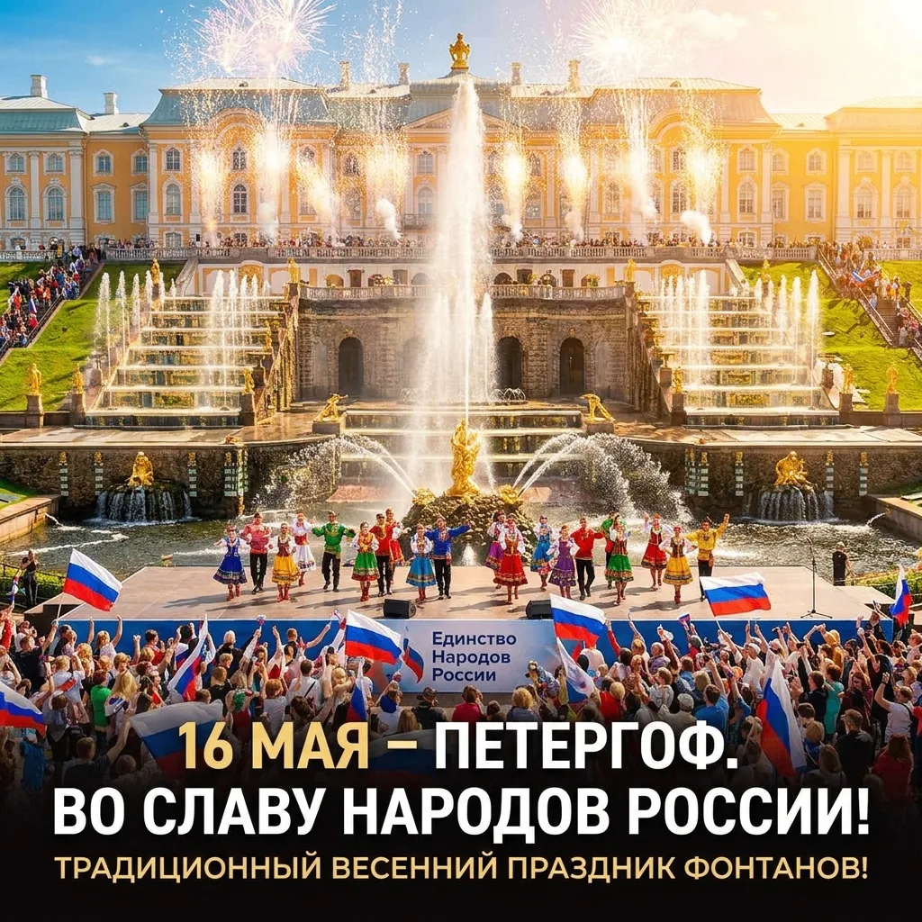 Стала известна дата проведения Весеннего праздника фонтанов в Петергофе.

В Нижнем парке Петергофа 1