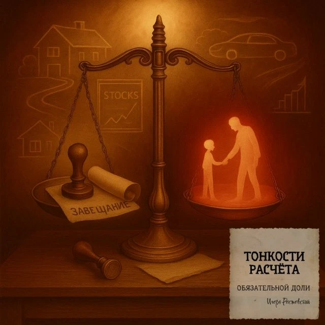 Тонкости расчёта обязательной доли в наследстве.
Наследодатель завещал в 2020 году принадлежащую ему