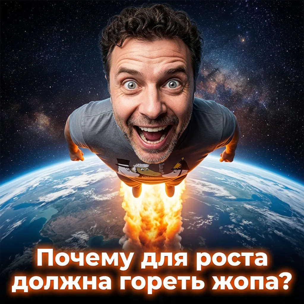 Почему мы сливаемся, когда хотим расти? 
Загораемся. Настраиваемся. Начинаем двигаться. А потом... т