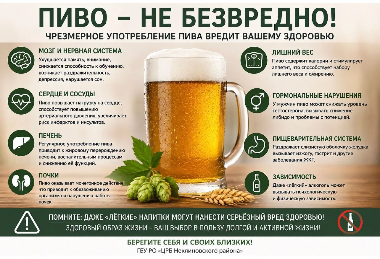 🏥 Чем вредно чрезмерное употребление пива?

Многие считают пиво «лёгким» и менее опасным напитком, 