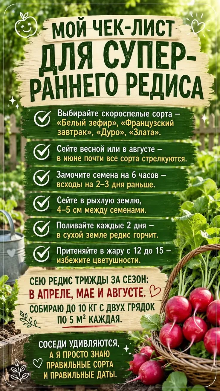 *«Мой рецепт салата: солнце + вода + правильный сорт = УЖИН!»*
Представьте: майское утро, свежий воз