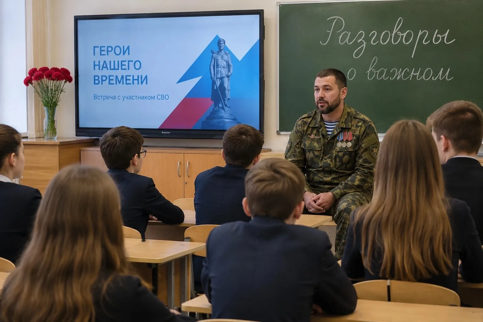 ⚡️На «Разговоры о важном» предложили приглашать ветеранов СВО

Депутат из Санкт-Петербурга выступил 