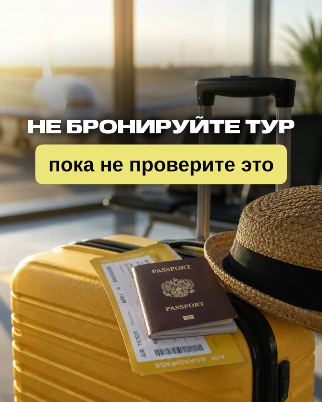 ⚠️ Что обязательно нужно проверить перед бронированием тура?

Сохраняйте чек-лист 👇

✈️ Срок действ